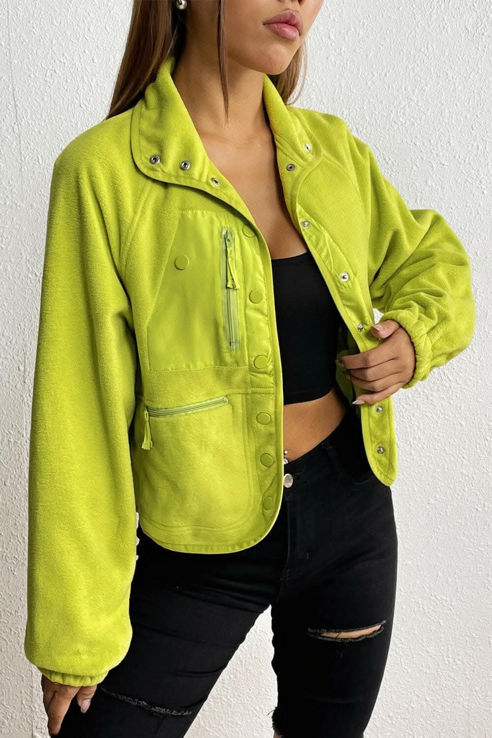 Stylish snap-collared jacket