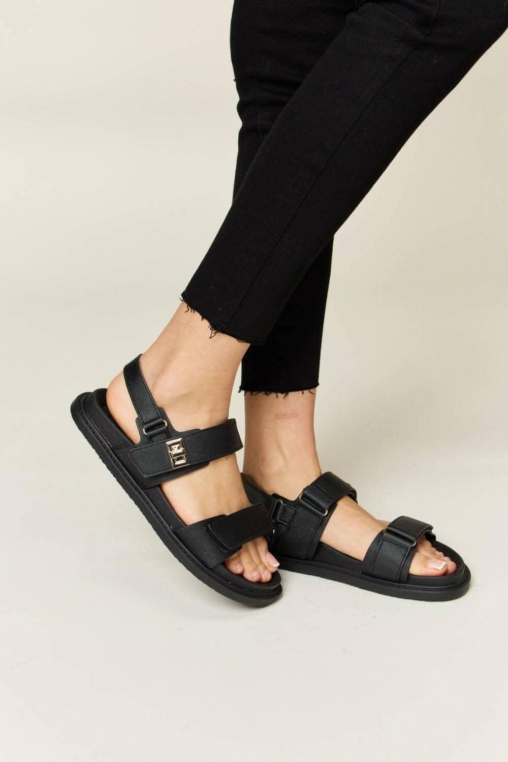 Summer Vibes Velcro Strappy Sandals by WILD DIVA - Love Salve