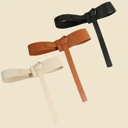 Trendy adjustable knot pu belt - Love Salve