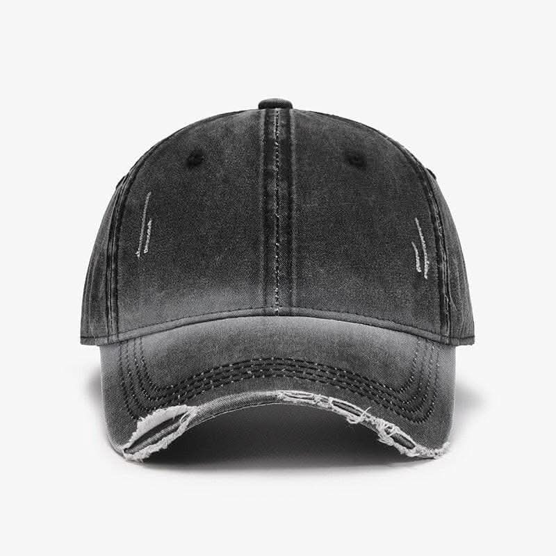 Trendy distressed cotton cap - Love Salve