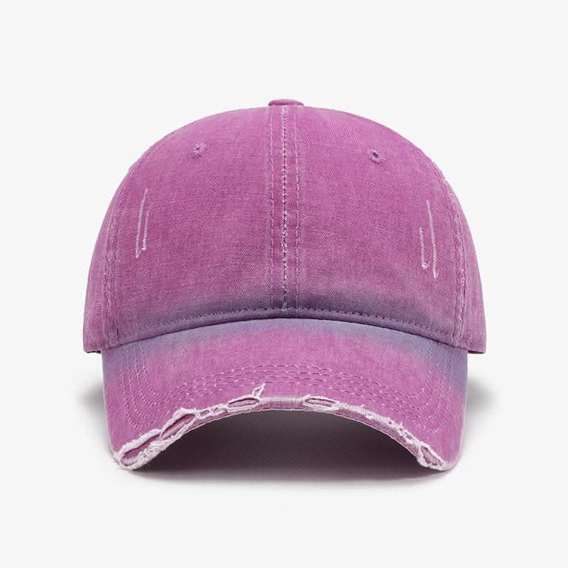 Trendy distressed cotton cap - Love Salve