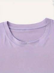 Trendy letter print tee in soft polyester blend
