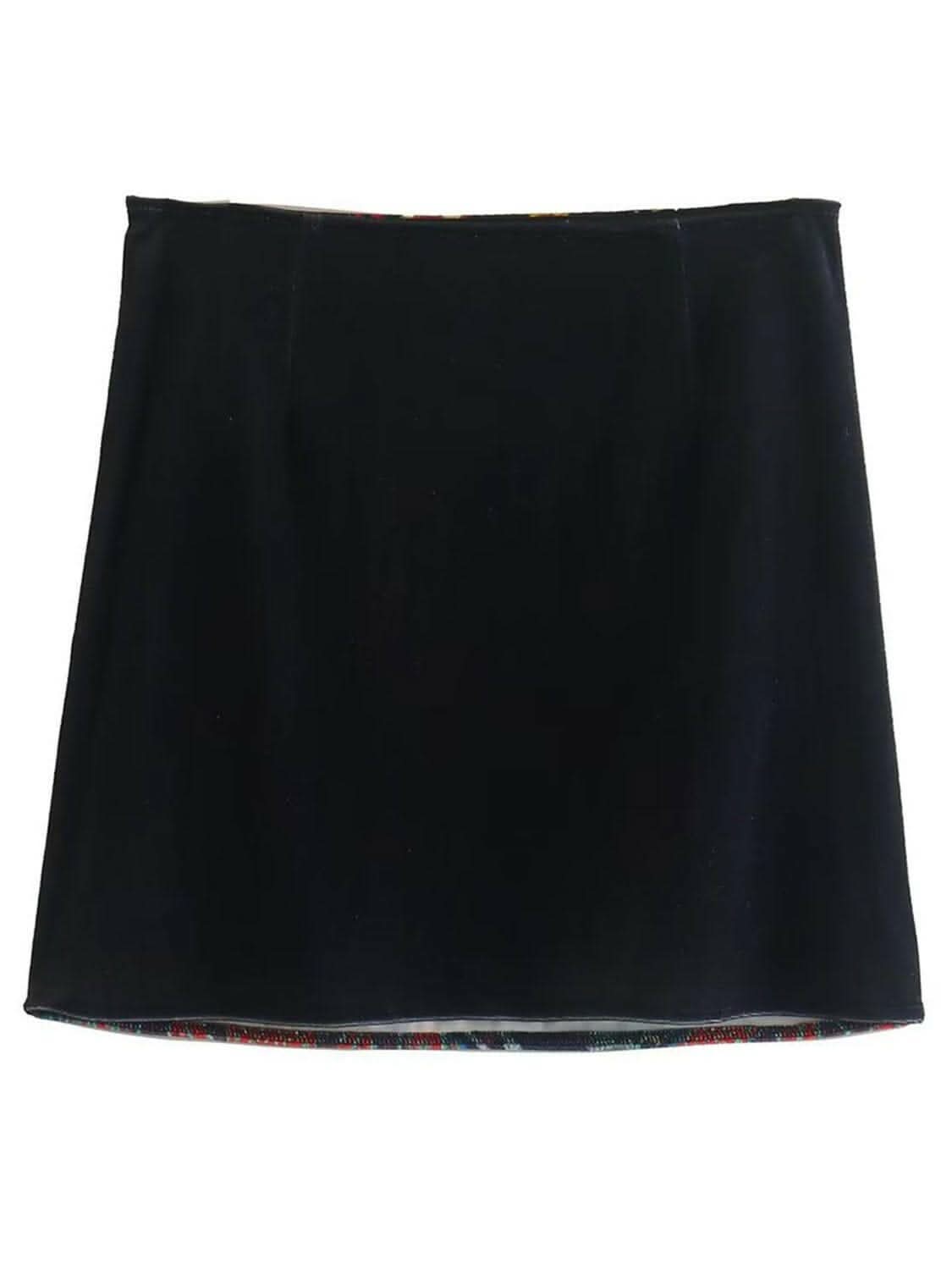 Trendy zipper detail mini skirt - Love Salve