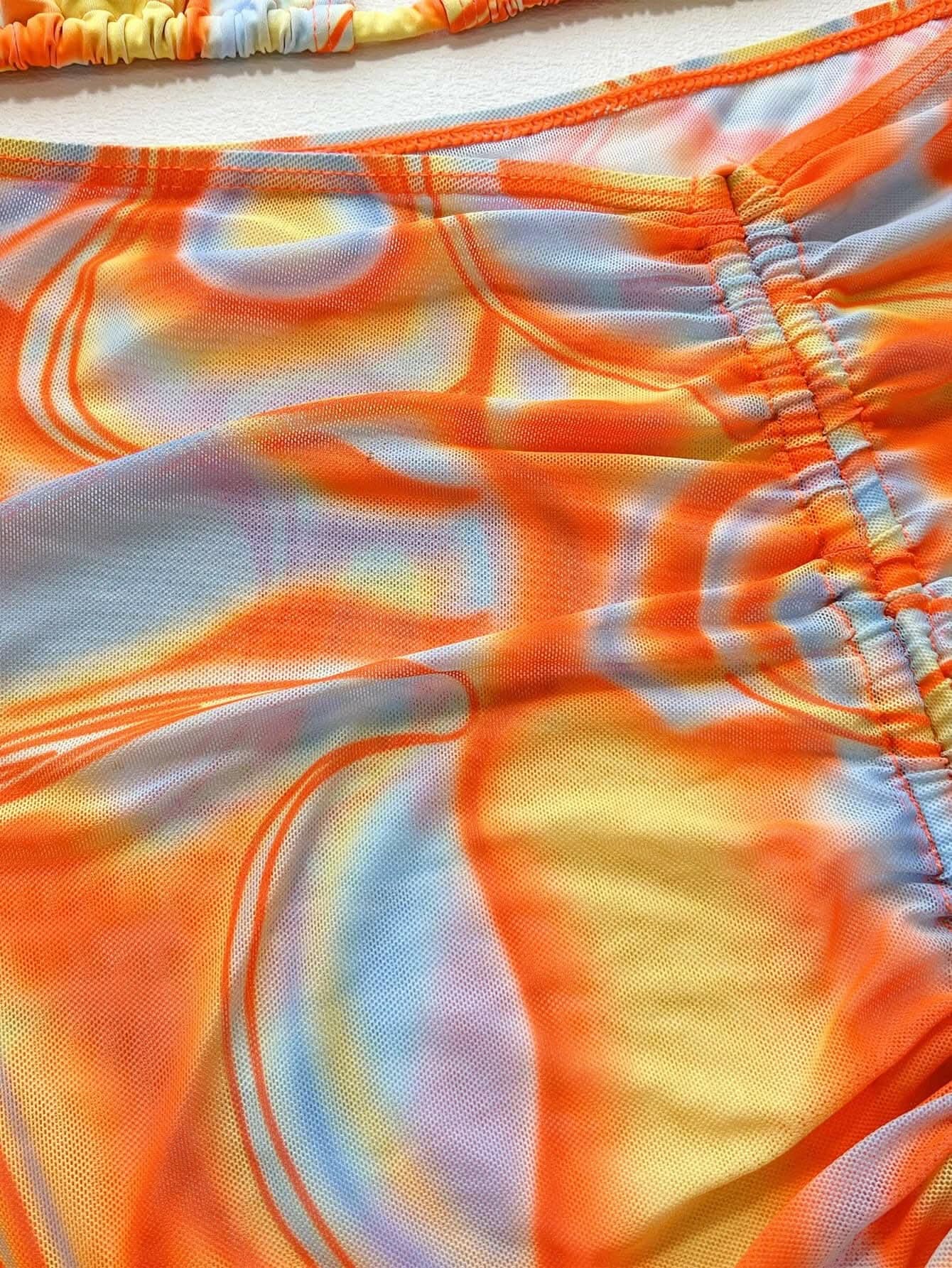 Vibrant ruched 3-piece swim set - Love Salve