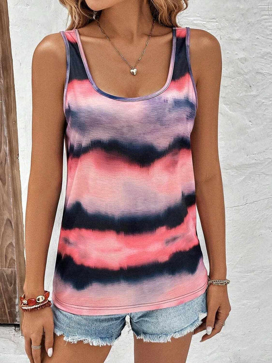 Vibrant tie-dye tank top for women - Love Salve