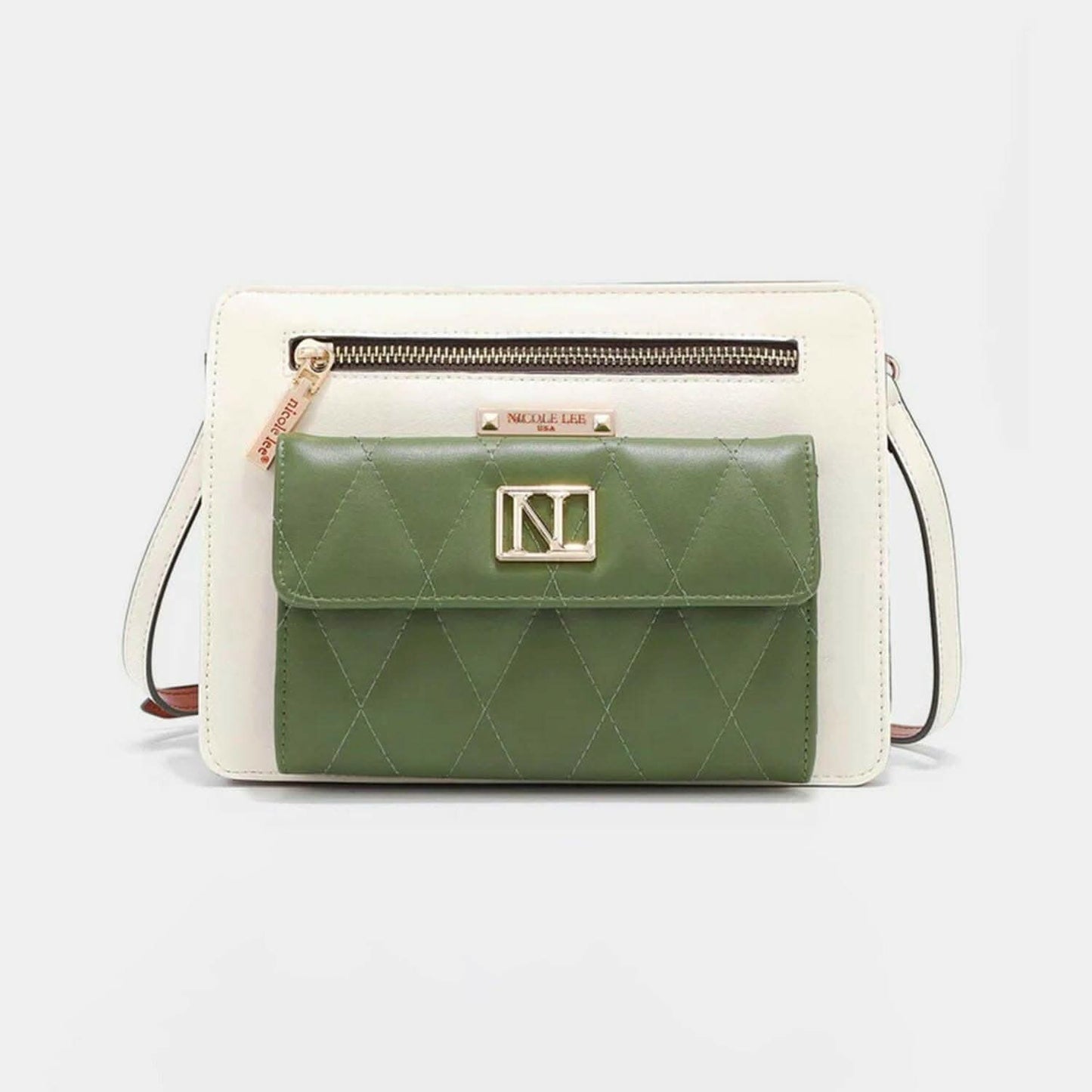 Vibrant vegan leather crossbody bag
