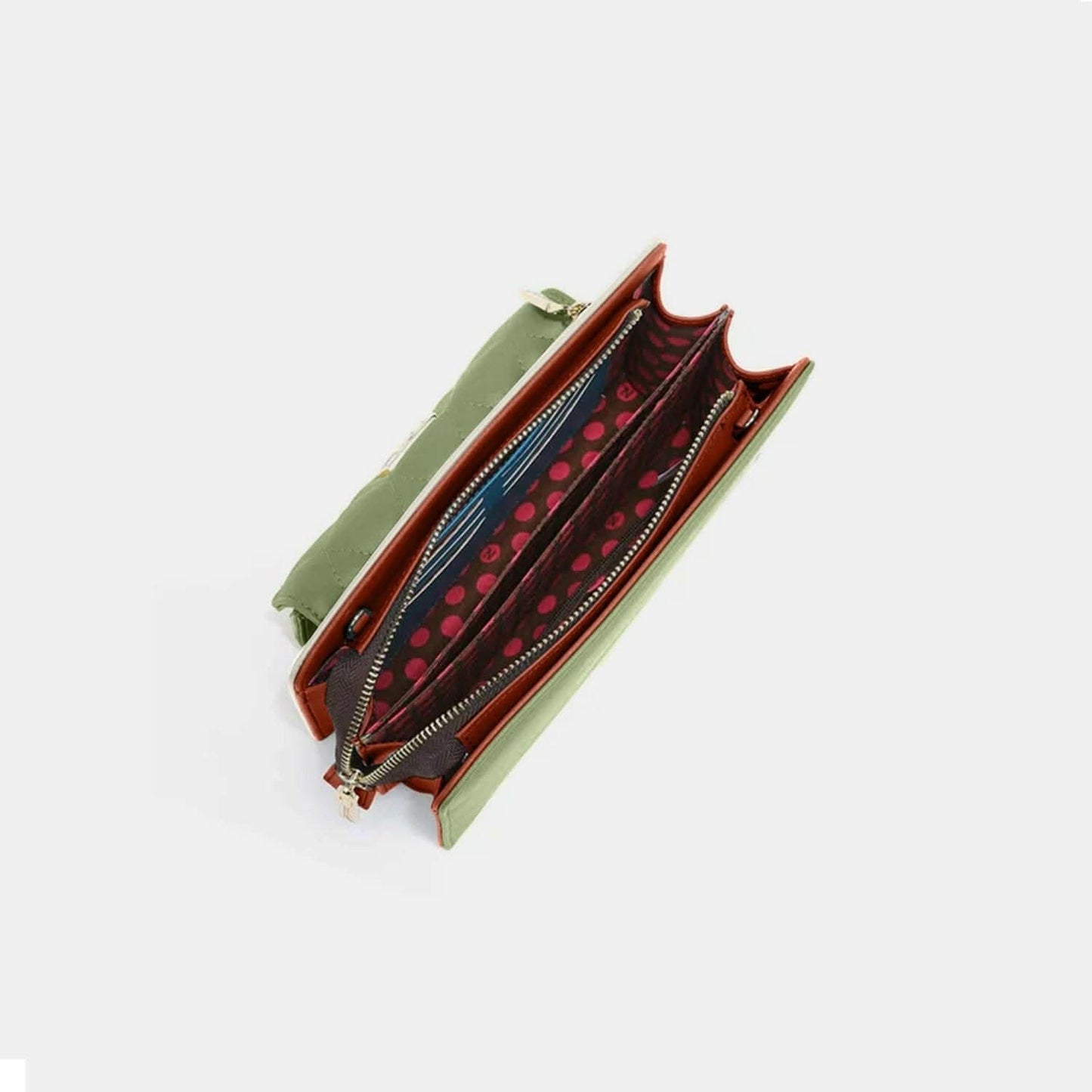Vibrant vegan leather crossbody bag