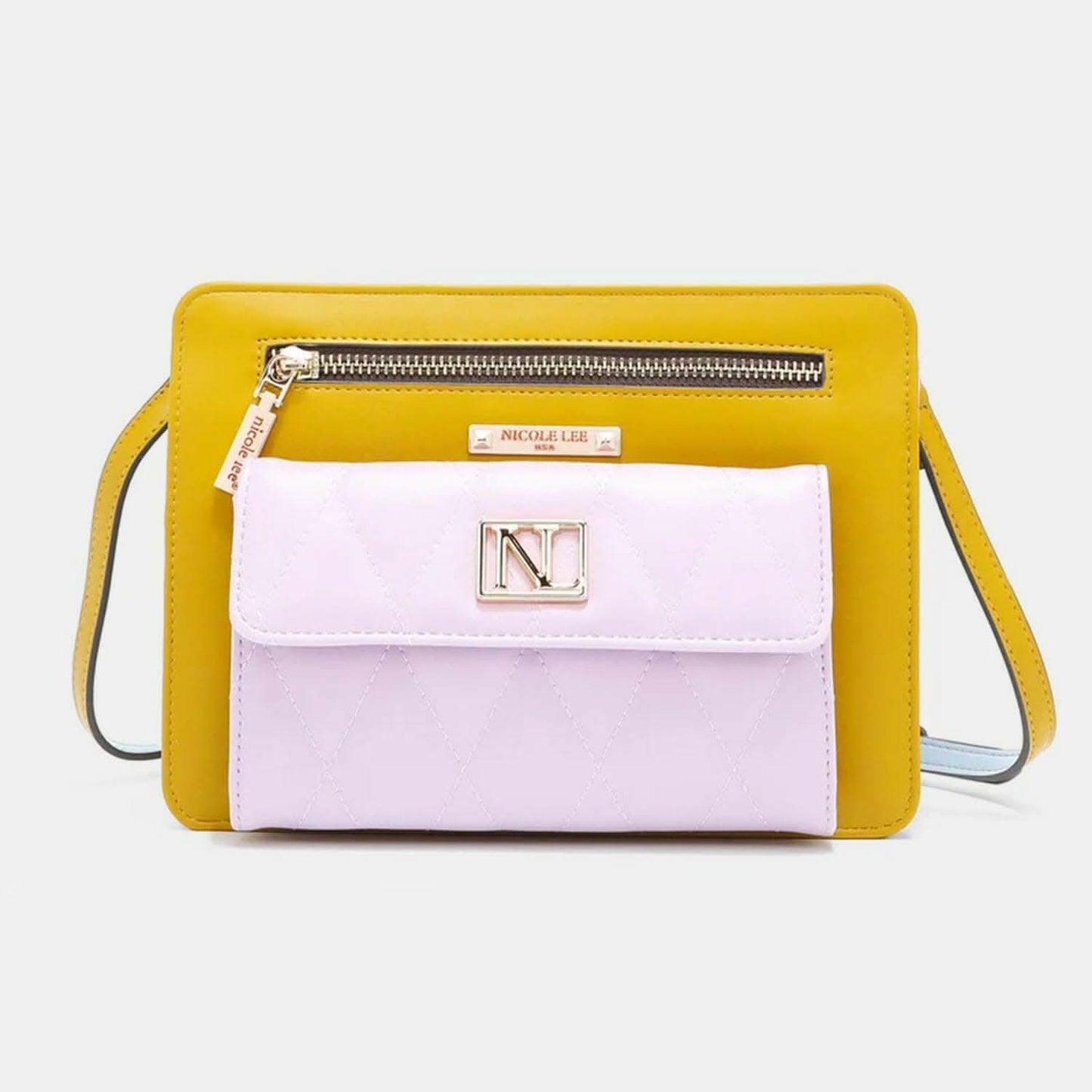 Vibrant vegan leather crossbody bag