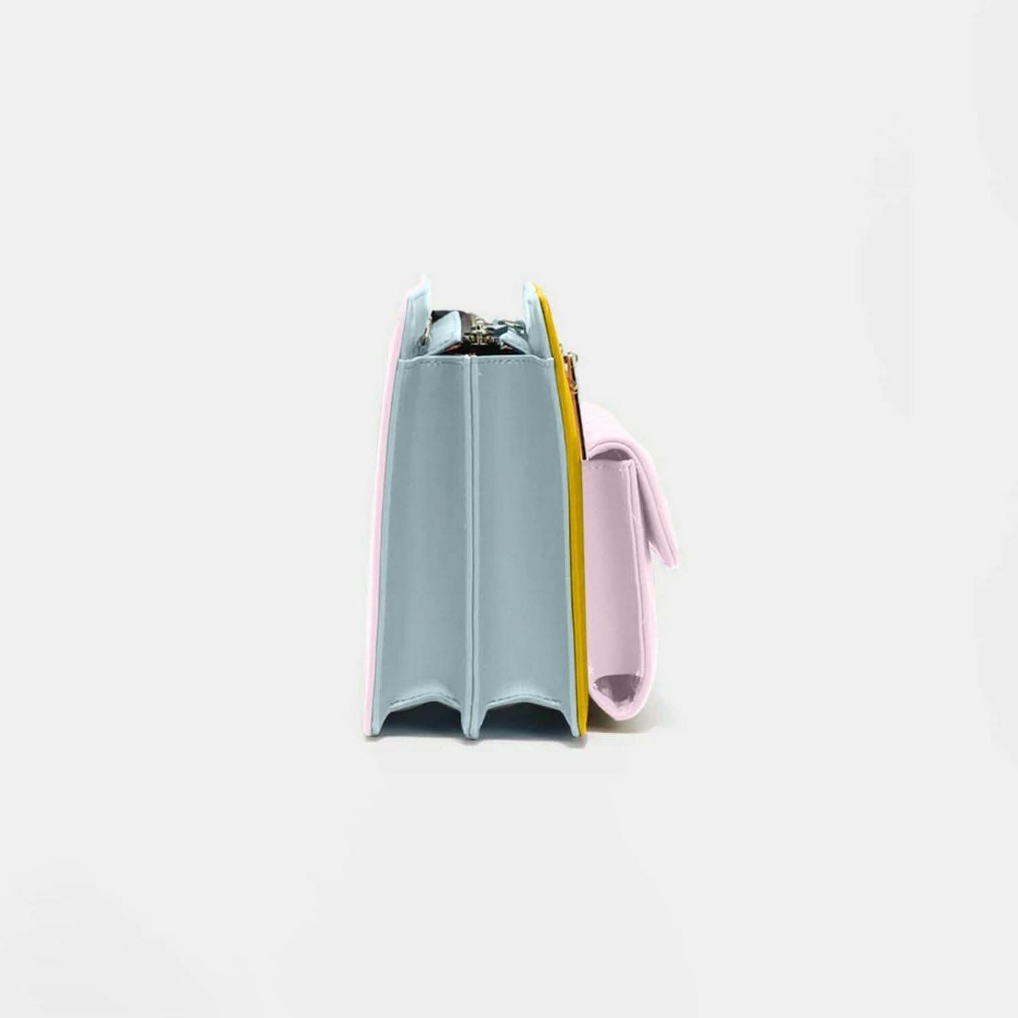 Vibrant vegan leather crossbody bag