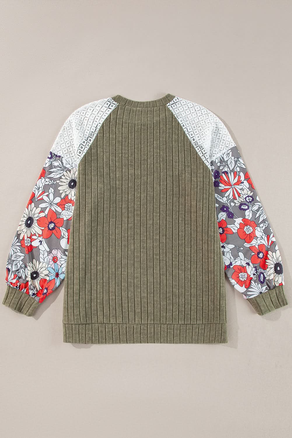 Vineyard green plus size floral blouse - Love Salve