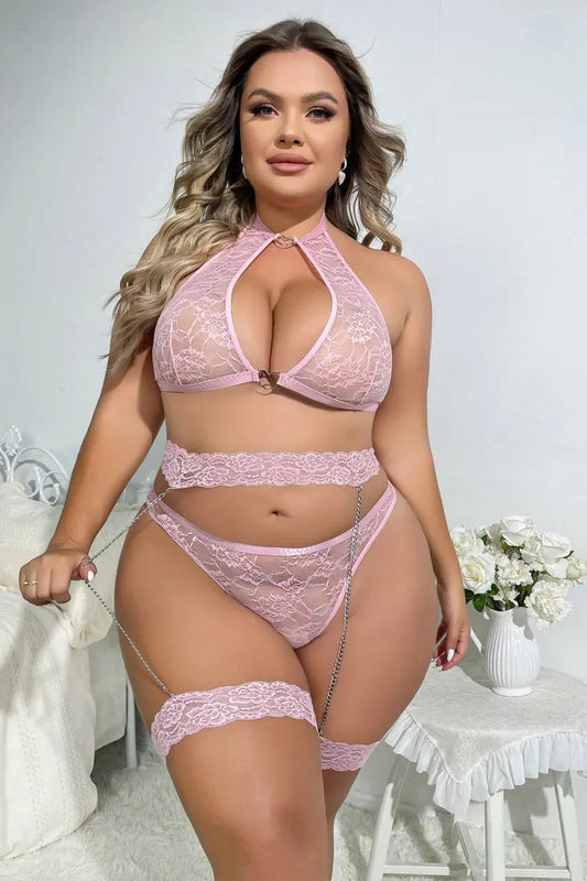 Plus Size Heartbreaker Bra Set 3wishes.com