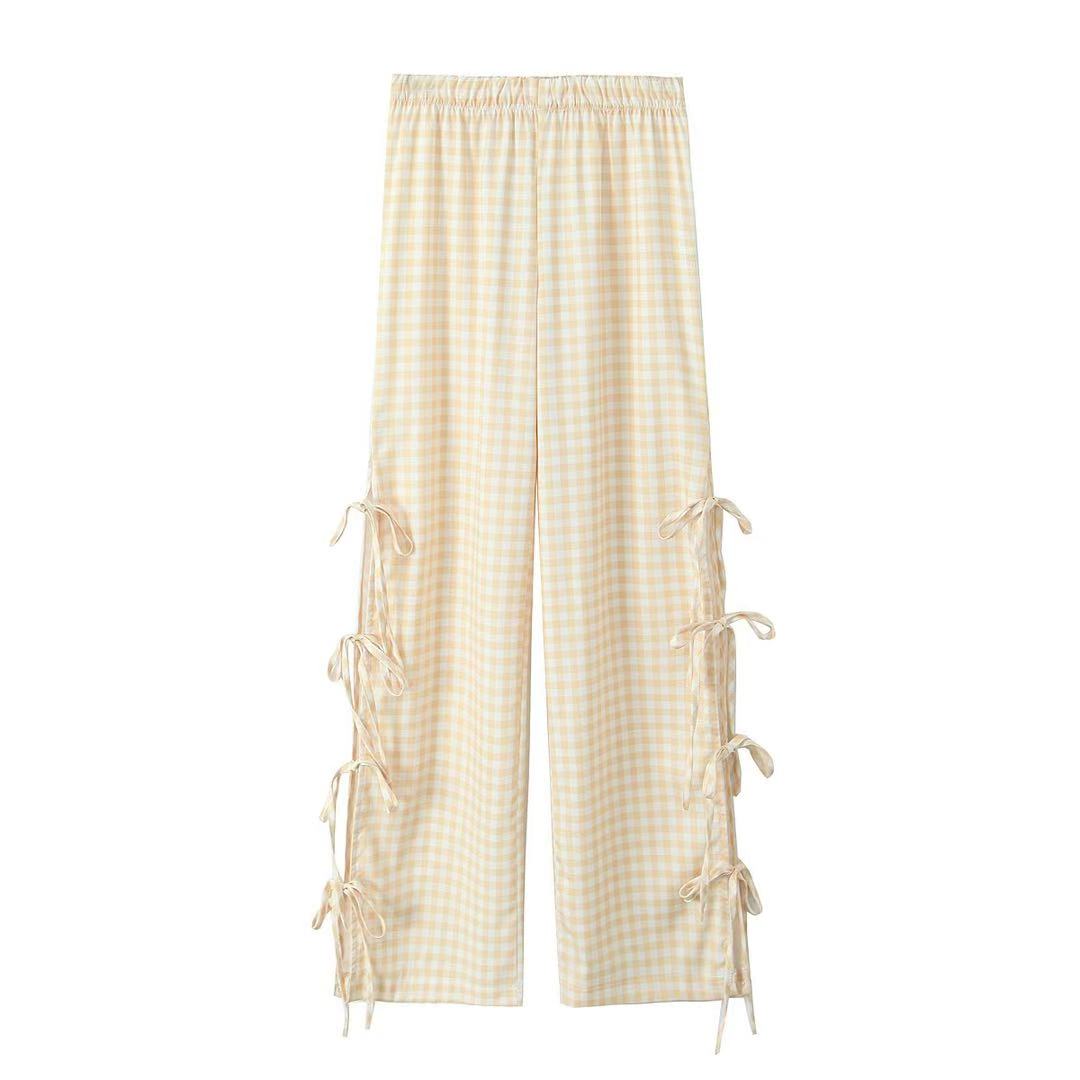 Side Tie Bow Pants