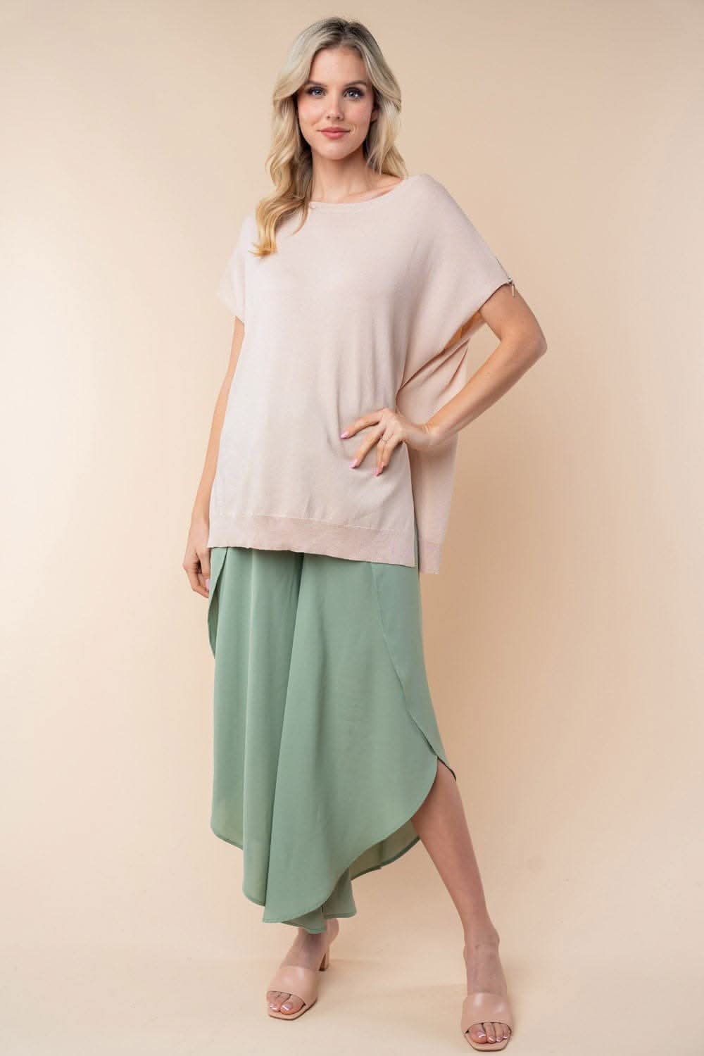 White Birch High Waisted Woven Pants - Love Salve
