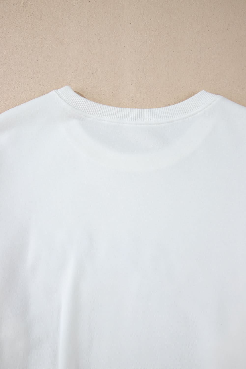 White MERRY Graphic Pullover Sweatshirt - Love Salve