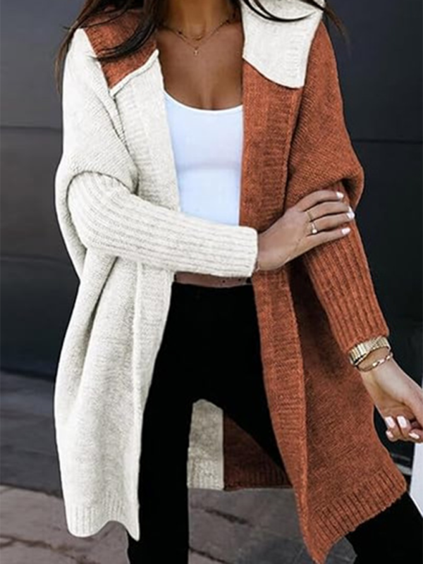 Womens knitted hooded cardigan