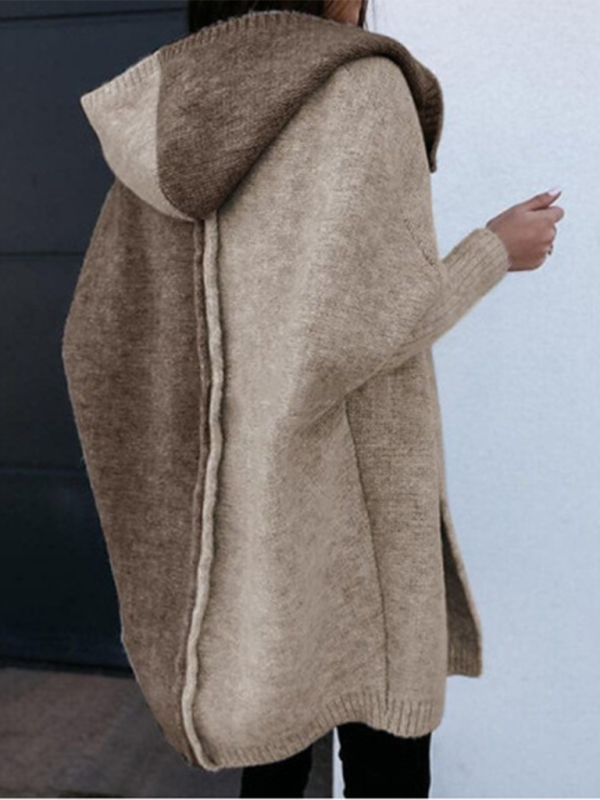 Womens knitted hooded cardigan
