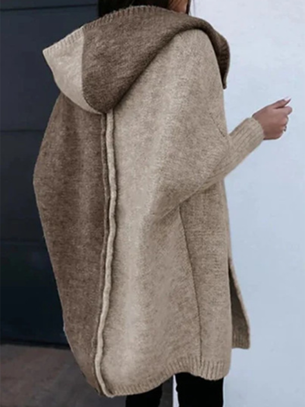 Womens knitted hooded cardigan