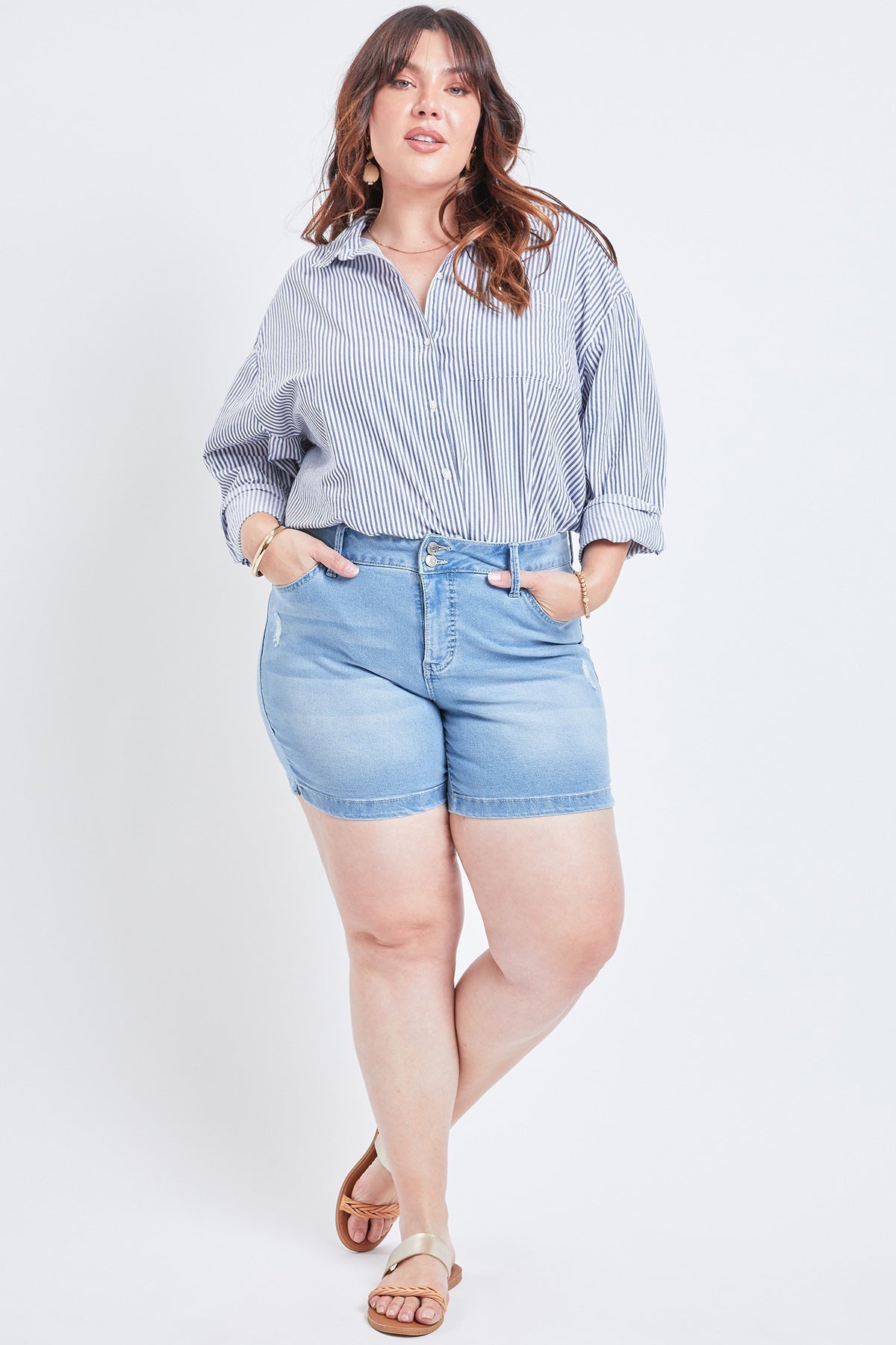 YMI Jeans: Plus Size Shorts, Side Slit