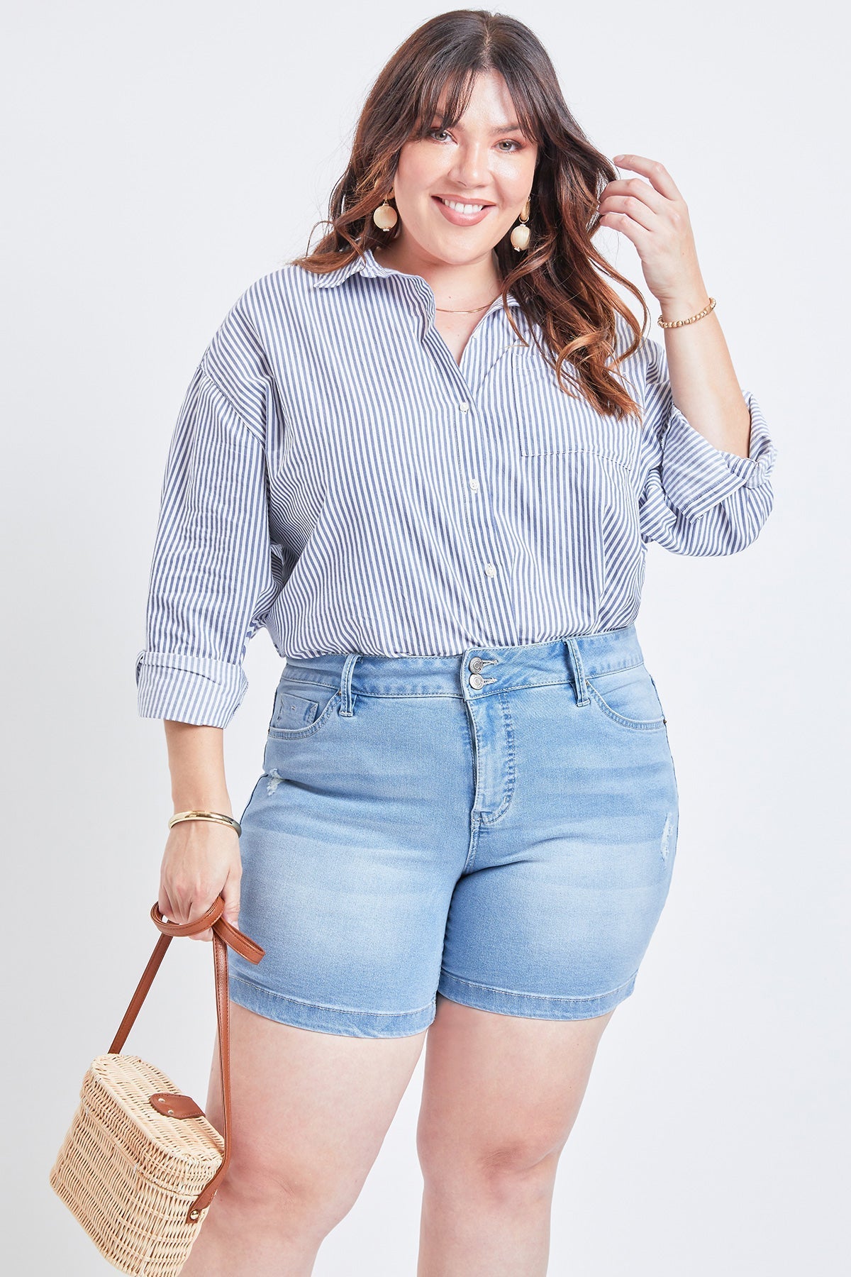 YMI Jeans: Plus Size Shorts, Side Slit