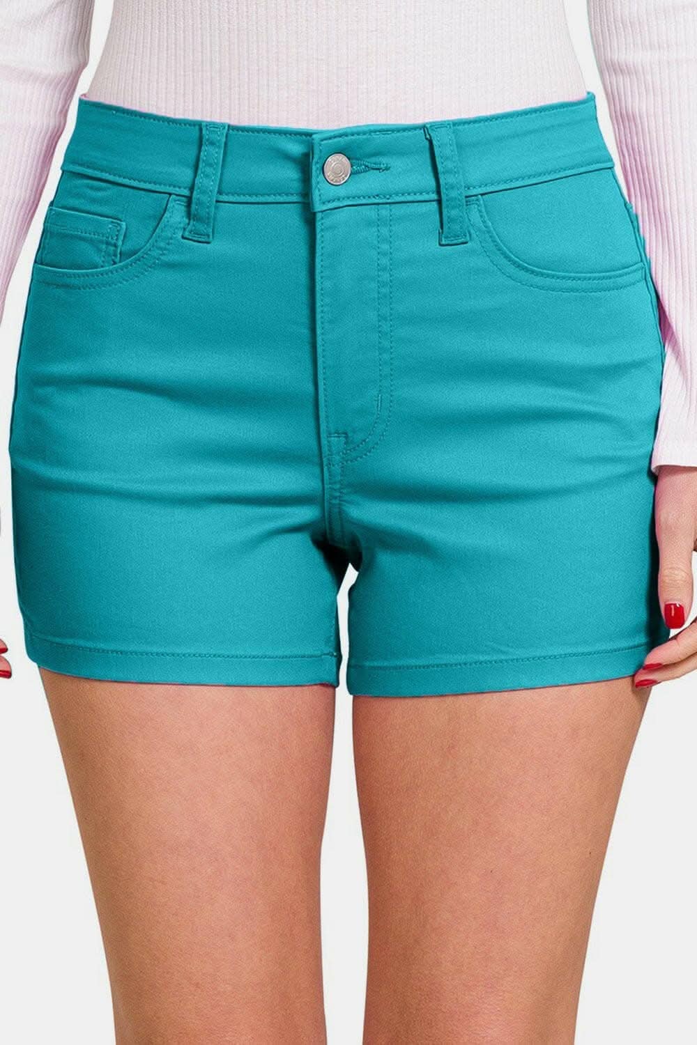 Zenana high waist denim shorts - Love Salve