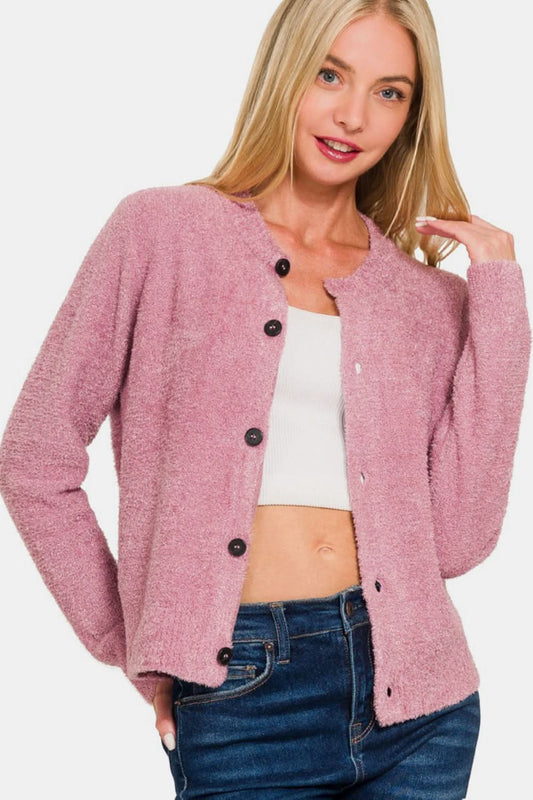 Zenana long sleeve cardigan - Love Salve