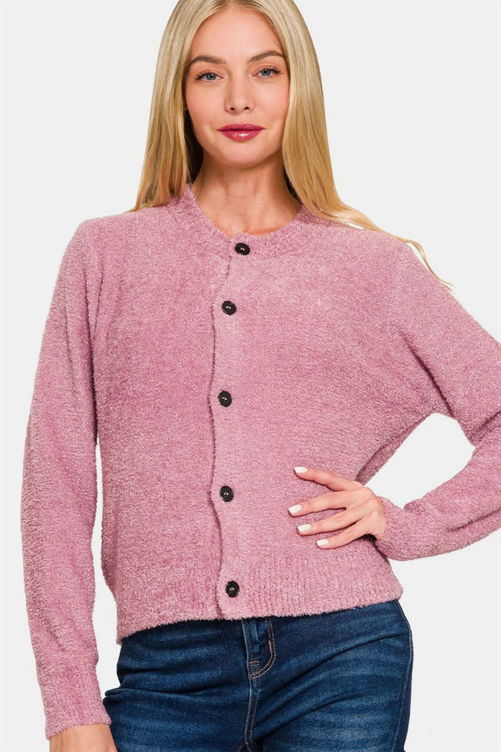Zenana long sleeve cardigan - Love Salve