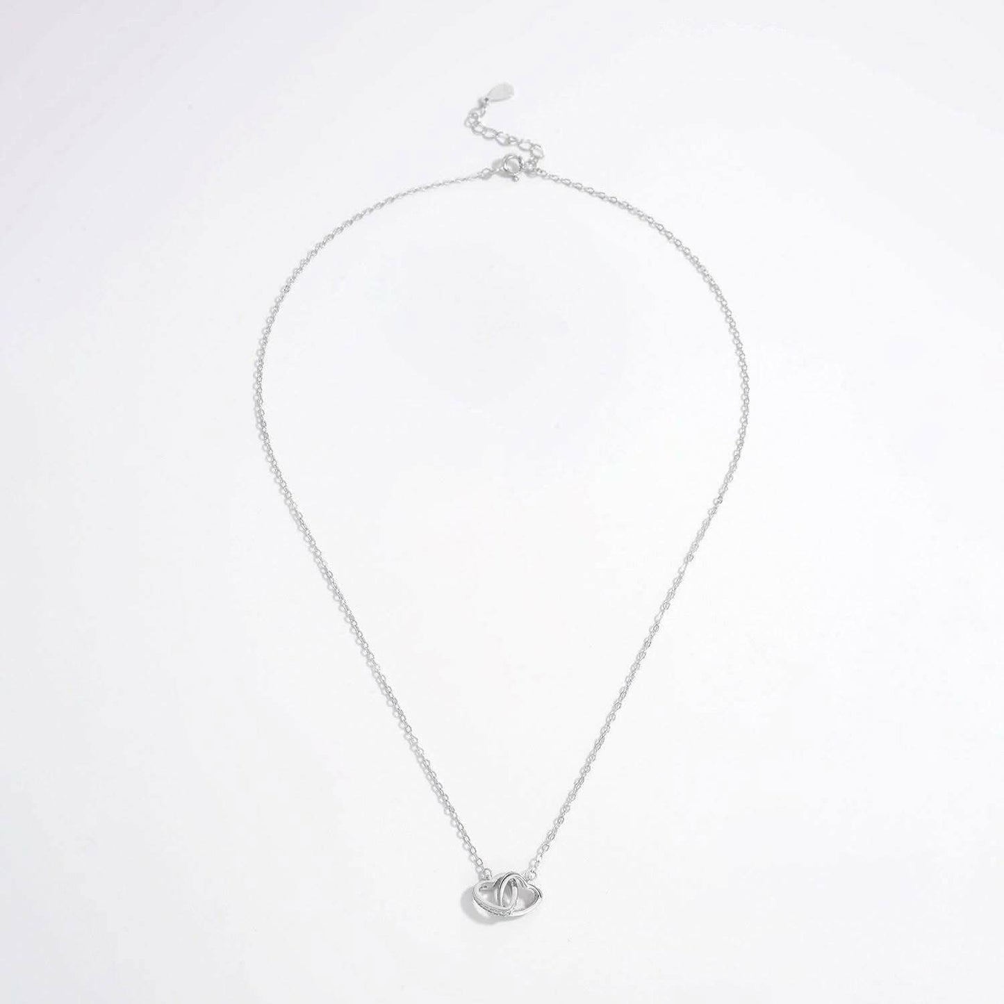 Zircon heart necklace in sterling silver