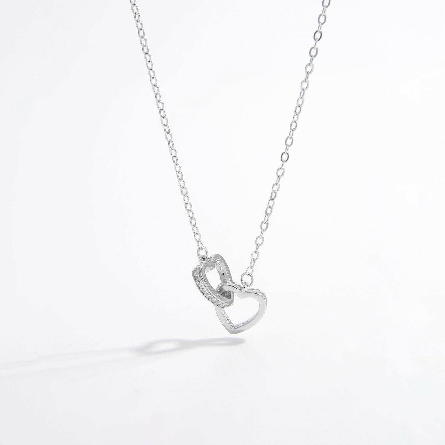 Zircon heart necklace in sterling silver