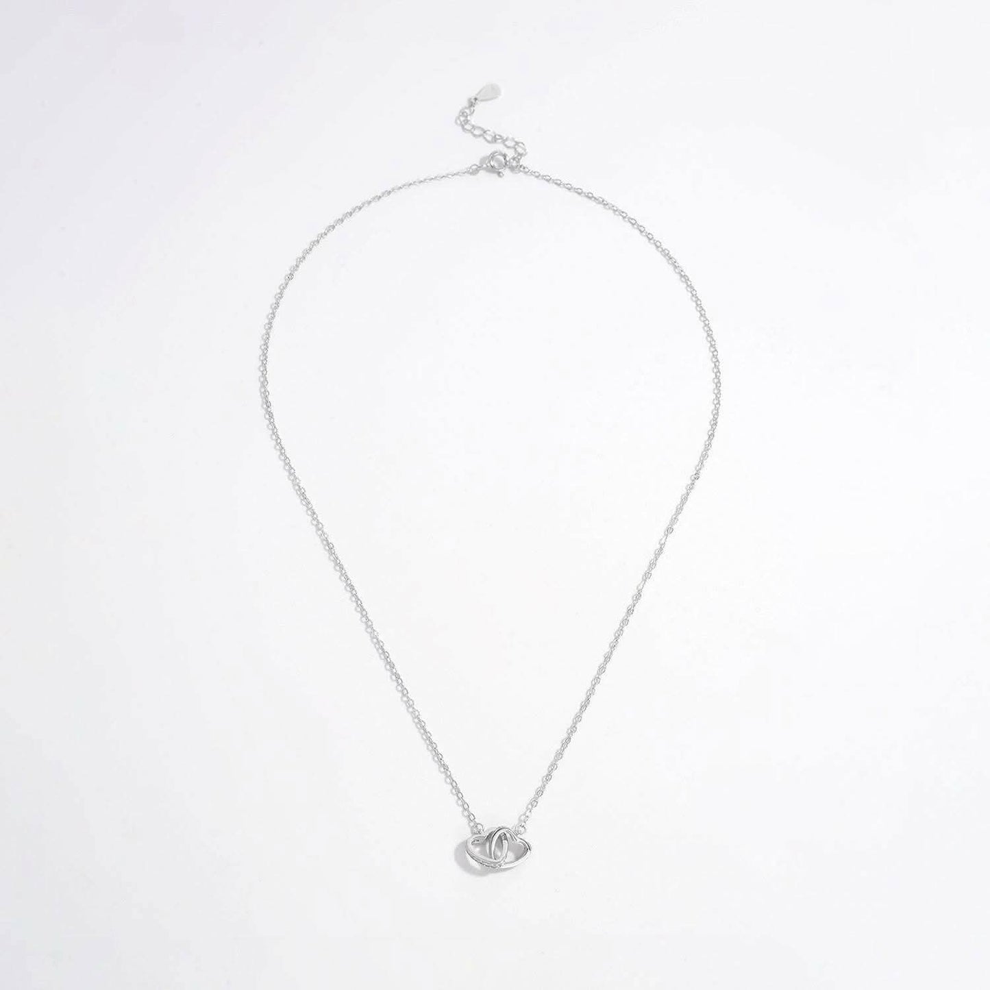 Zircon heart necklace in sterling silver