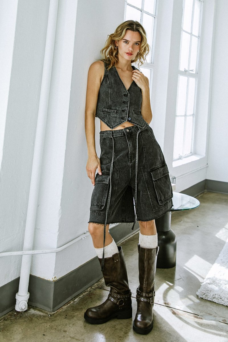 A BETTER DAY DENIM SHORTS - Love Salve