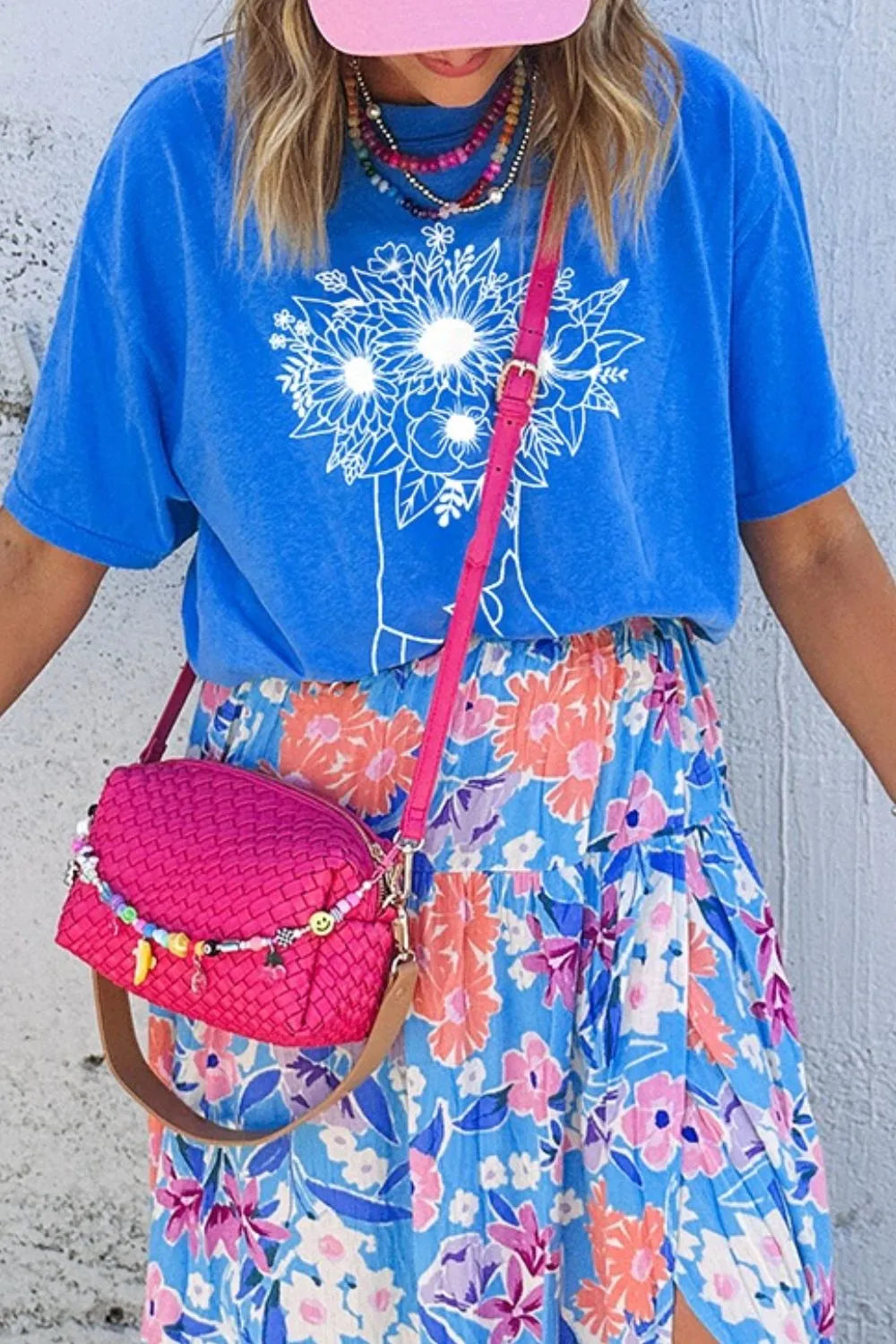 Graphic Round Neck Short Sleeve T-Shirt