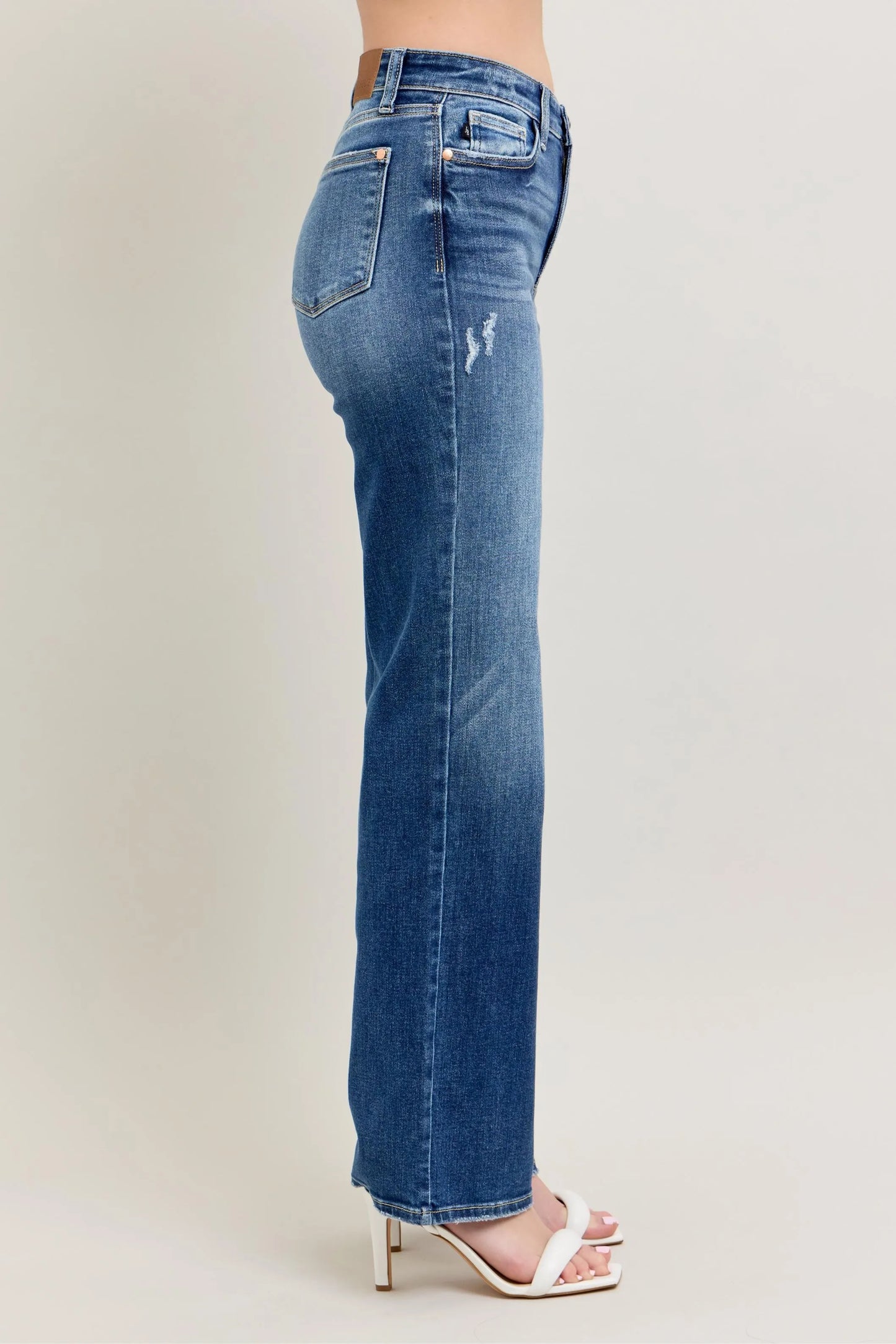Judy Blue Plus Size High Waist 90s Straight Leg Jeans - Love Salve