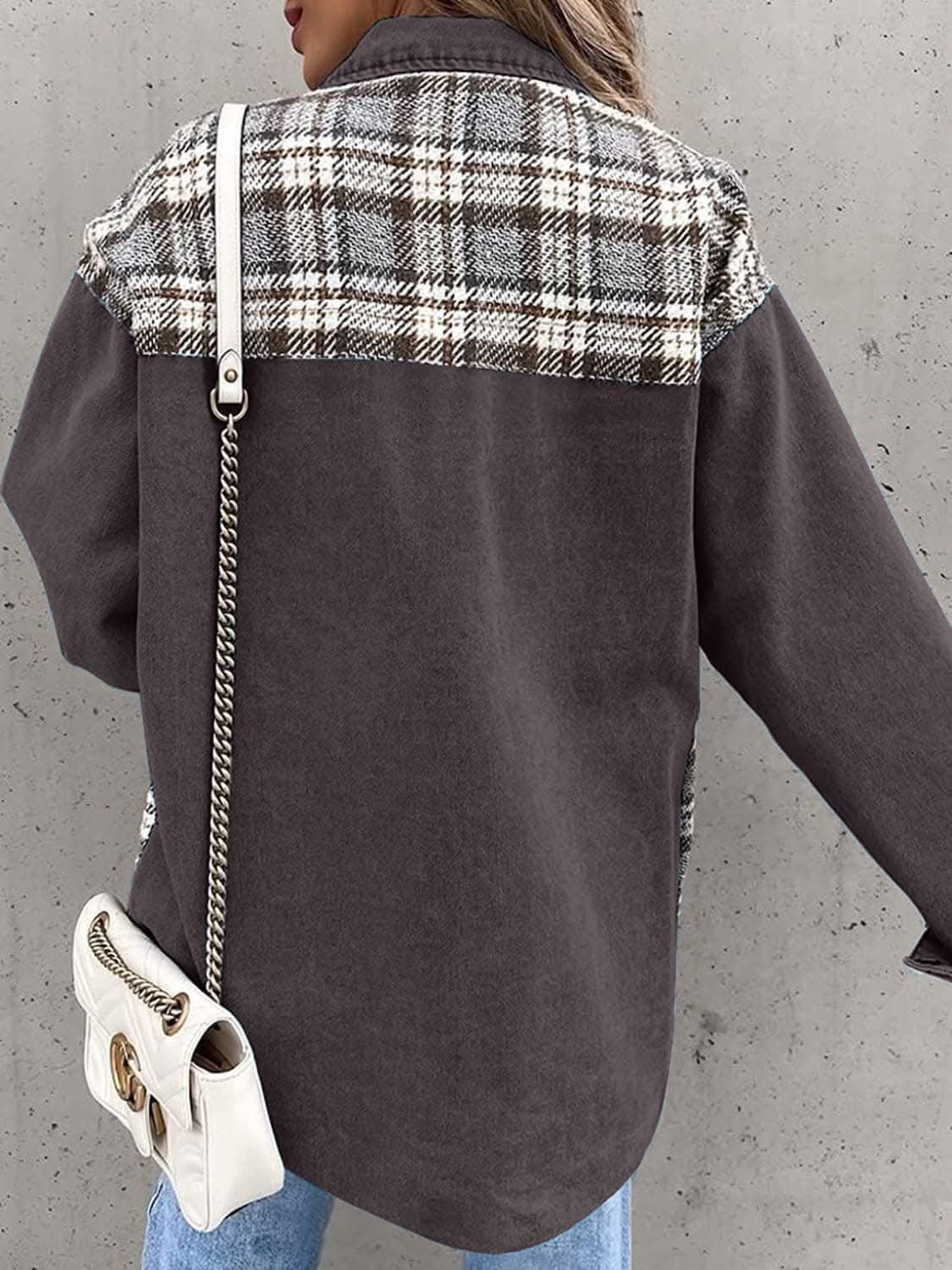 Plaid Oversized Cotton Jacket - Love Salve