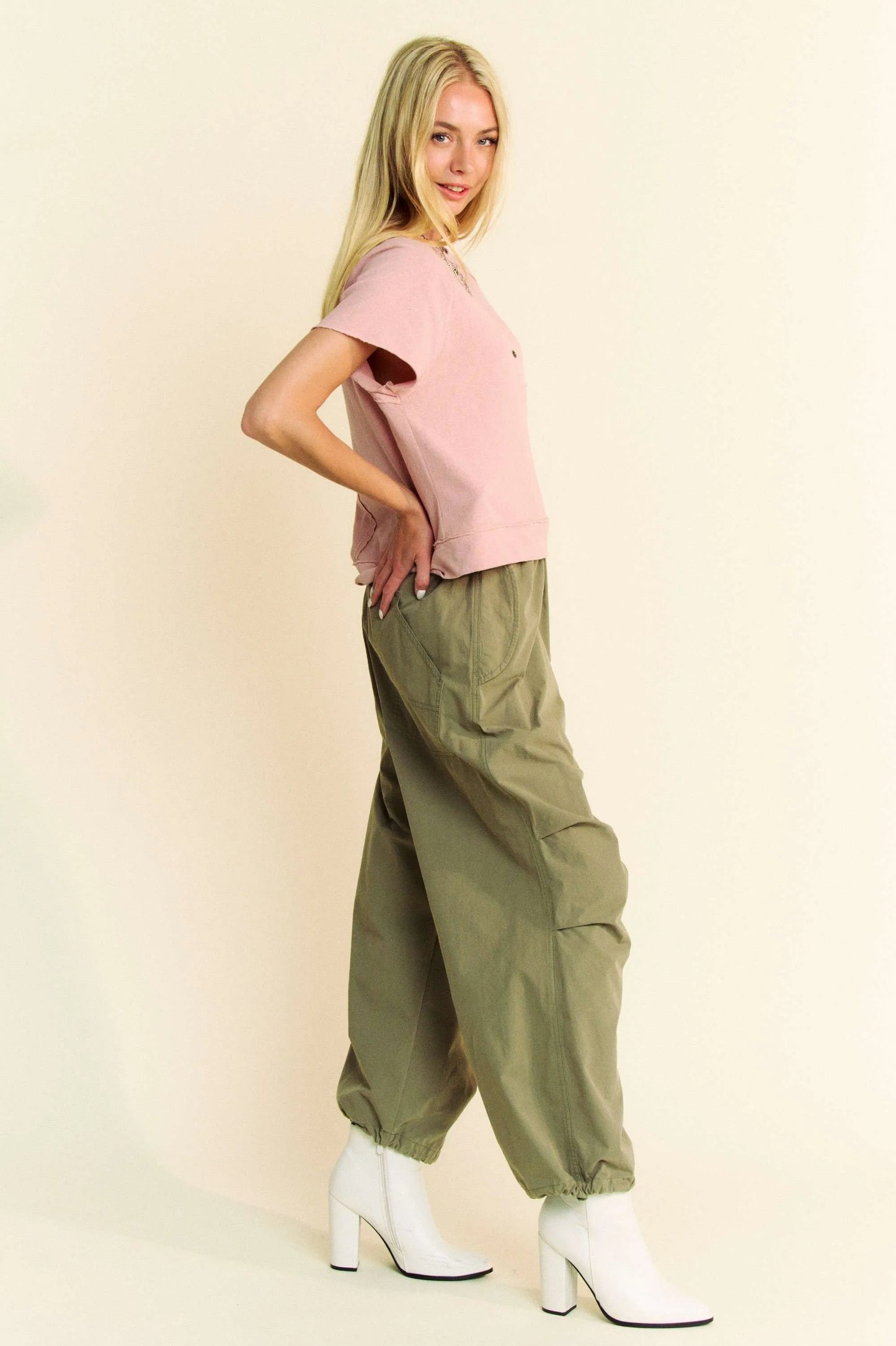 Davi & Dani Breezy Knit Fabric Short Sleeve T-shirt Top - Love Salve