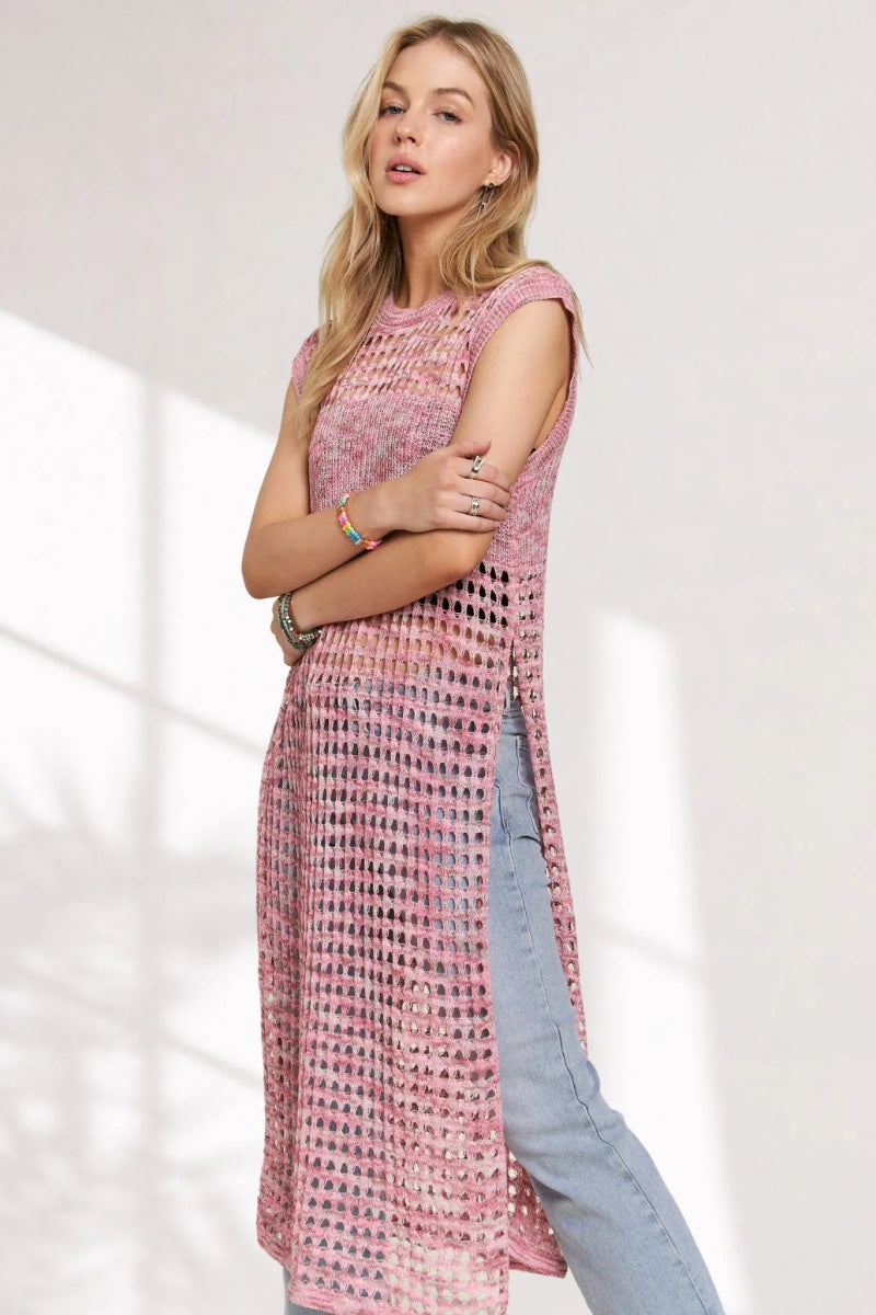 ADORA Multi Color Crochet Tunic Top - Love Salve
