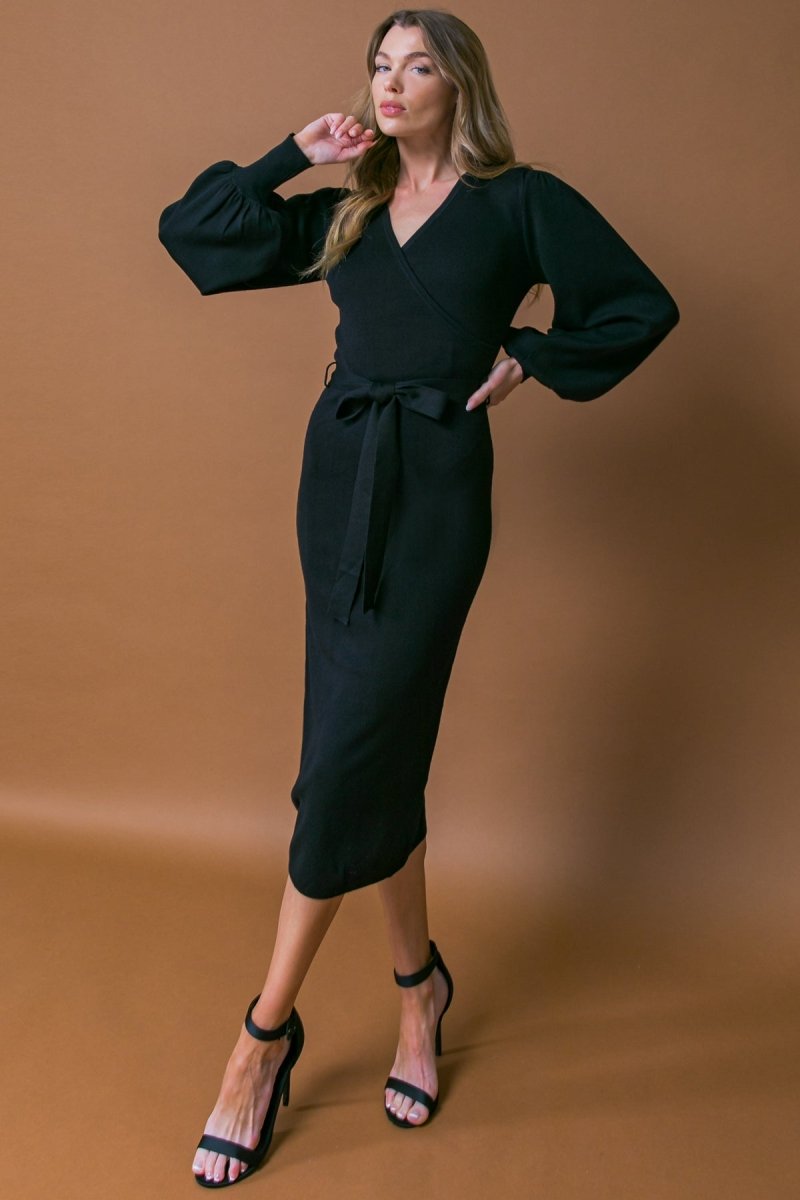ADORABLE IDEAL SWEATER MIDI DRESS - Love Salve