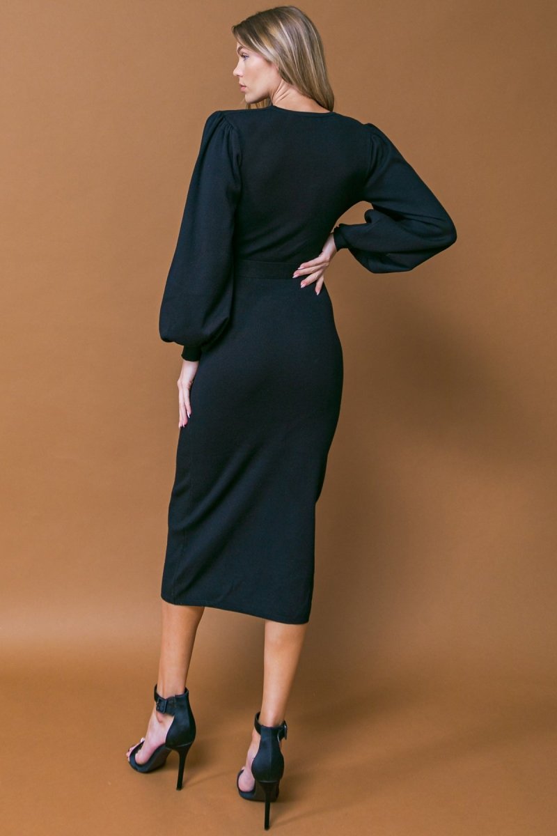 ADORABLE IDEAL SWEATER MIDI DRESS - Love Salve