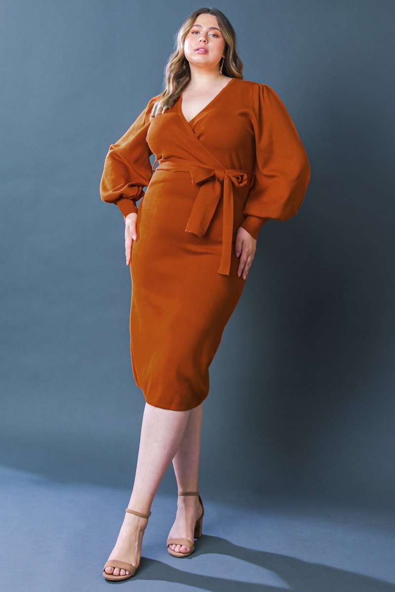 ADORABLE IDEAL SWEATER MIDI DRESS - Love Salve