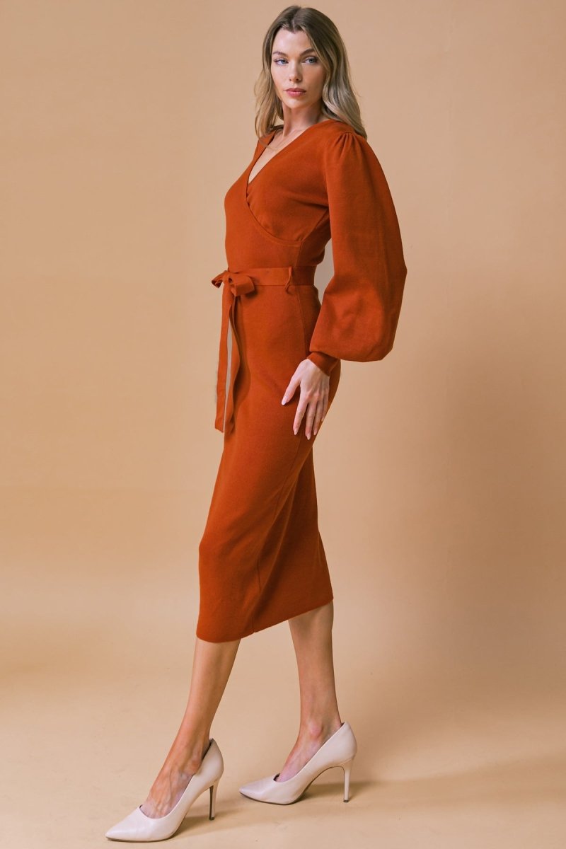 ADORABLE IDEAL SWEATER MIDI DRESS - Love Salve