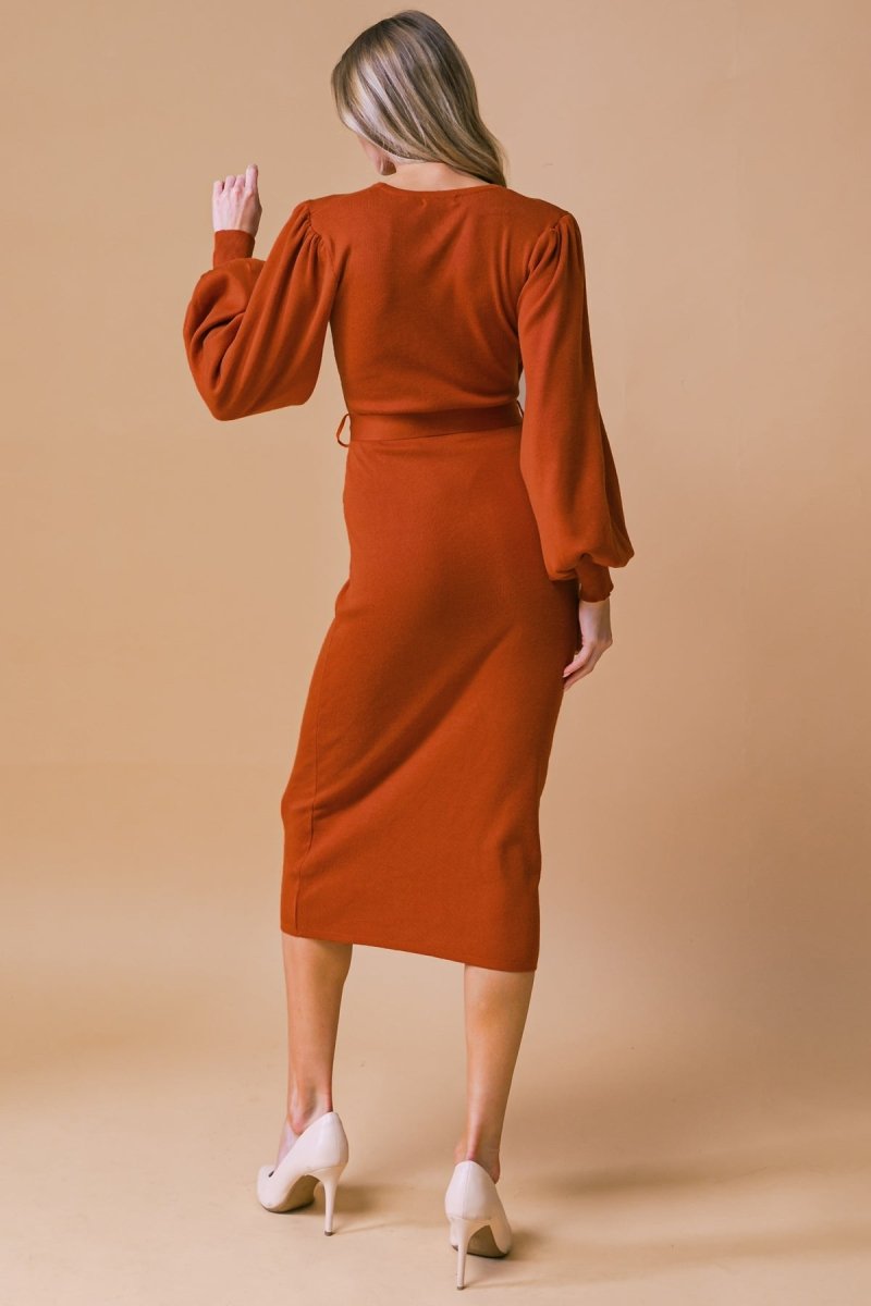 ADORABLE IDEAL SWEATER MIDI DRESS - Love Salve