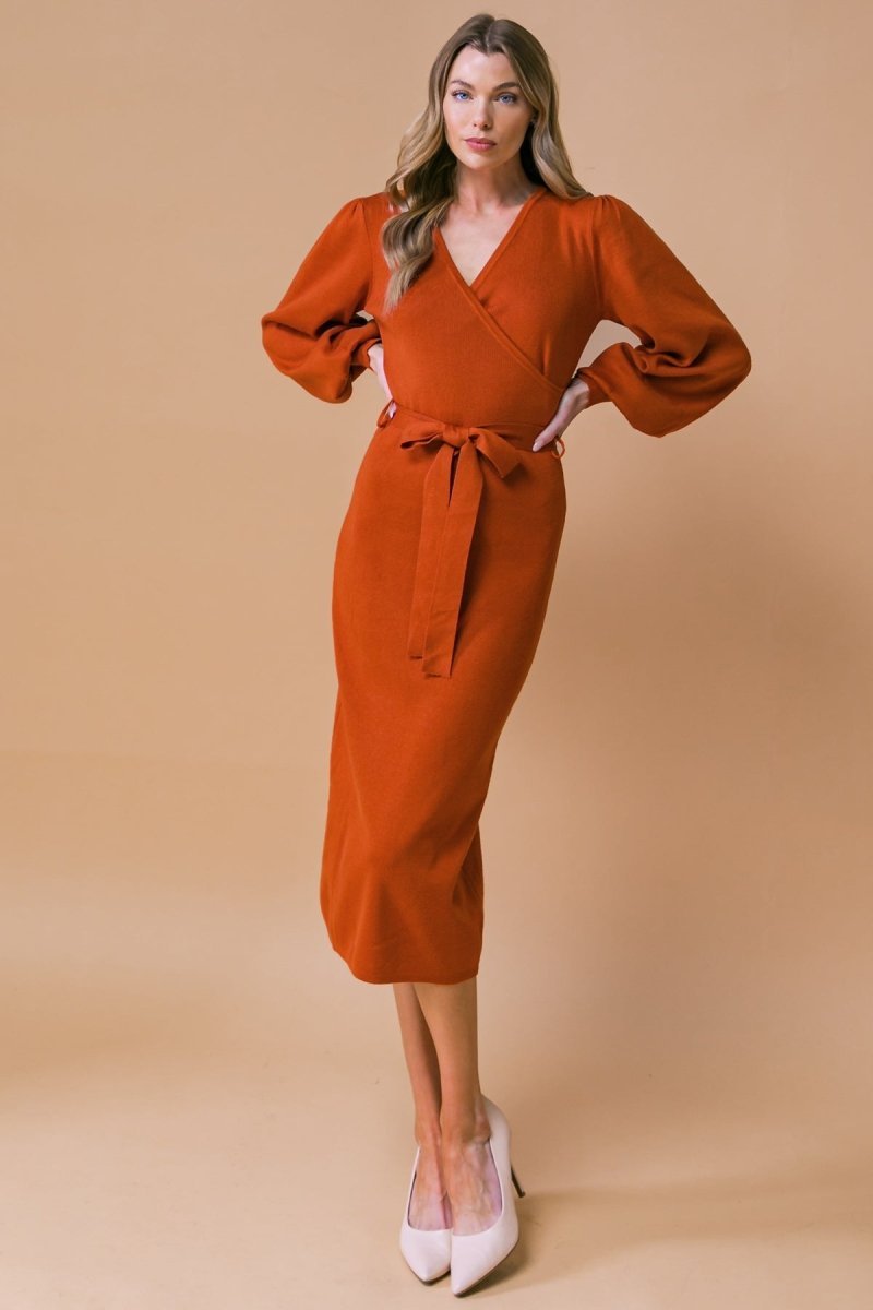ADORABLE IDEAL SWEATER MIDI DRESS - Love Salve