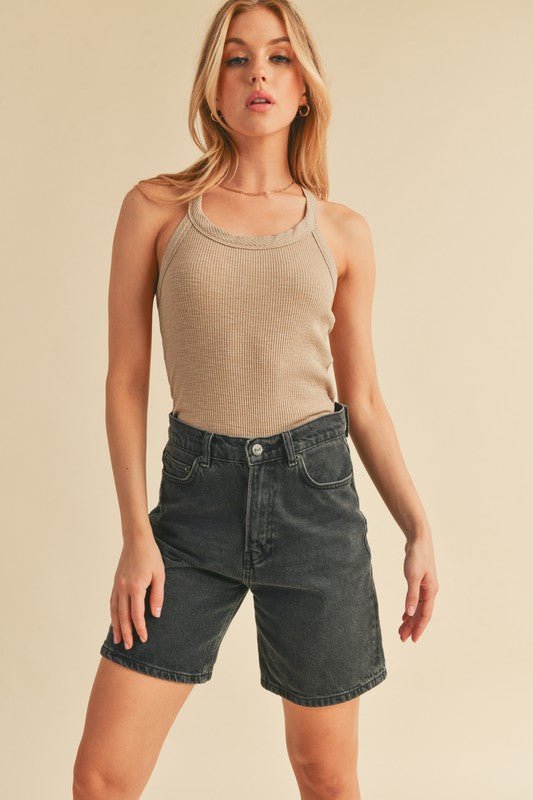 Aemi + Co Scoop Neck Ribbed Tank for Comfortable Layering - Love Salve