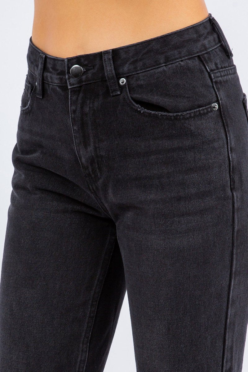 American Bazi High Waist Distressed Cropped Jeans - Love Salve
