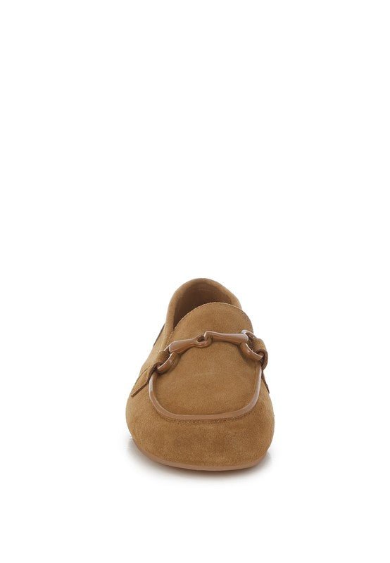 Awen Monochromatic Horsebit Real Suede Loafers for Men - Love Salve