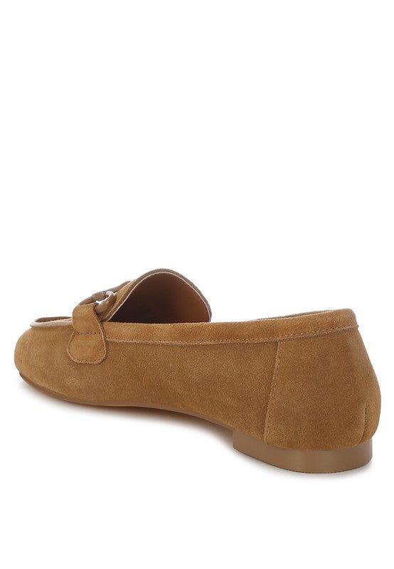 Awen Monochromatic Horsebit Real Suede Loafers for Men - Love Salve
