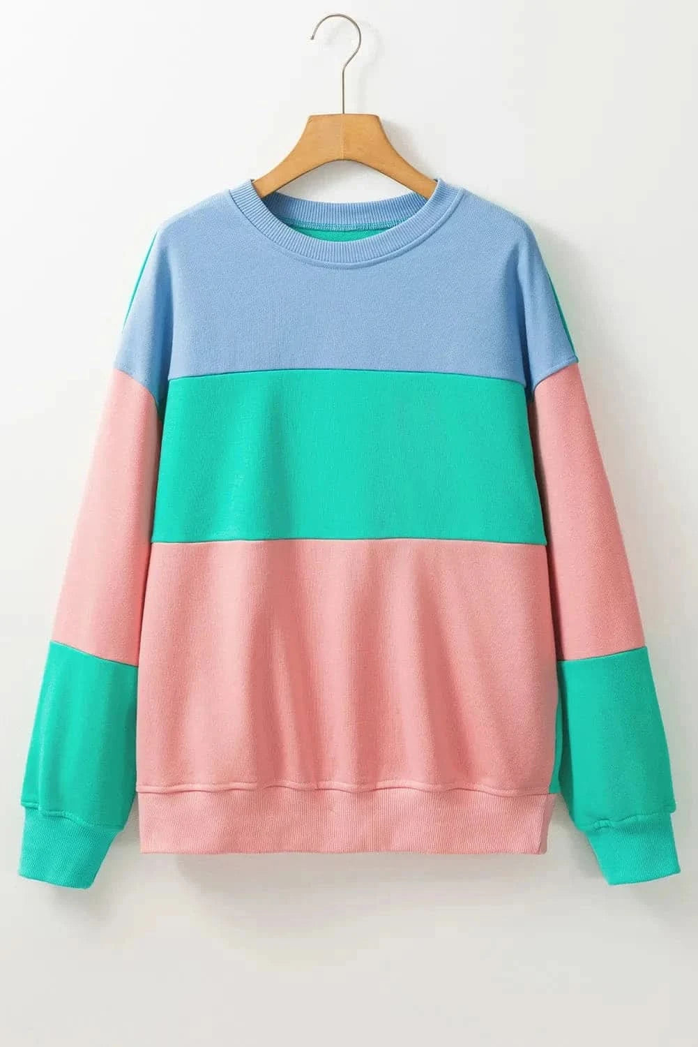 Color Block Round Neck Long Sleeve SweatshirtFeatures: Basic style
Sheer: Opaque
Stretch: No stretch
Material composition: 70% polyester, 30% cotton
Care instructions: Machine wash cold. Tumble dry low.
ImporteLove Salve Color Block Round Neck Long Sleeve SweatshirtSweatshirts & Hoodies