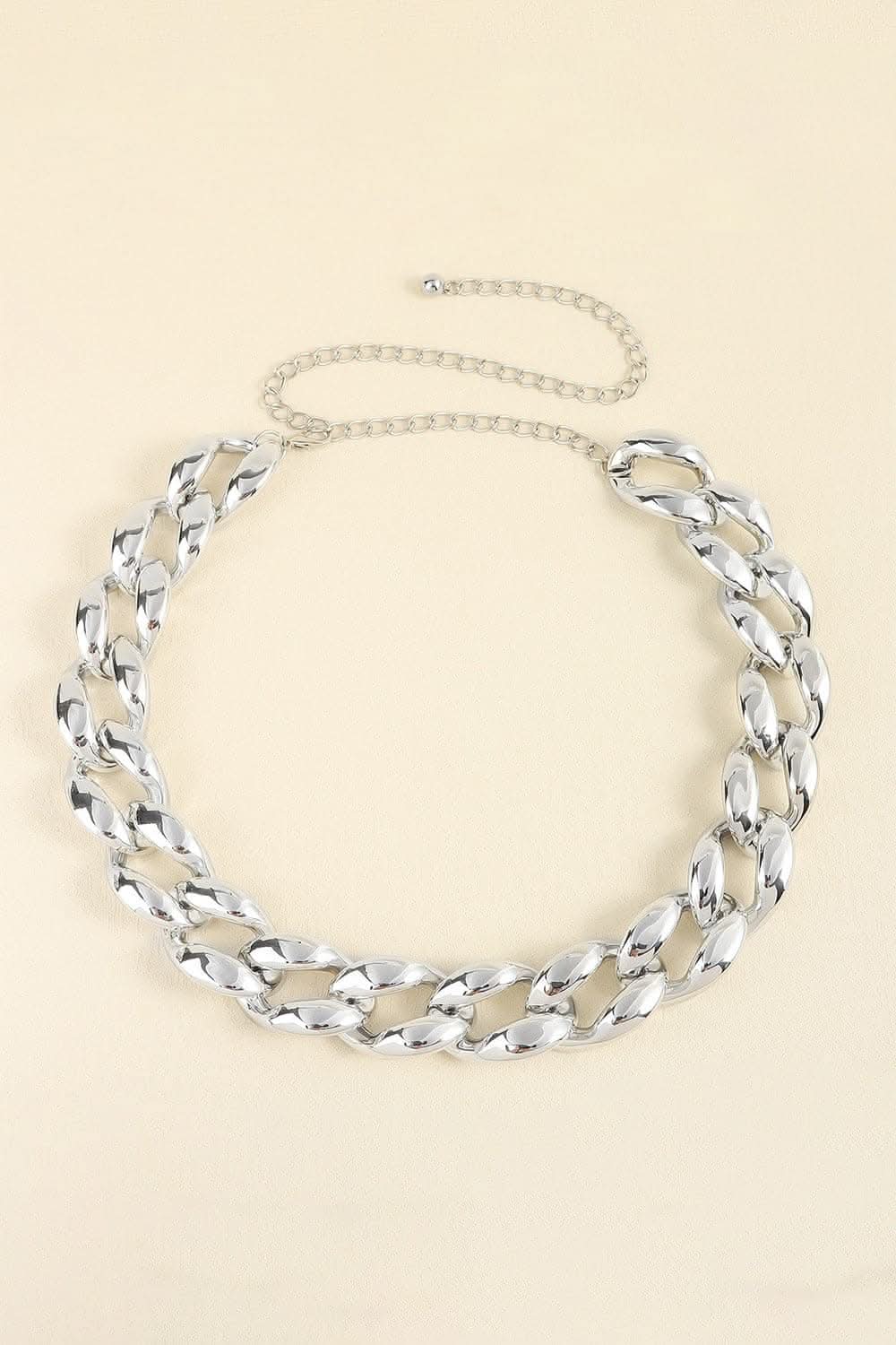 1.2" Width Acrylic Curb Chain Belt.