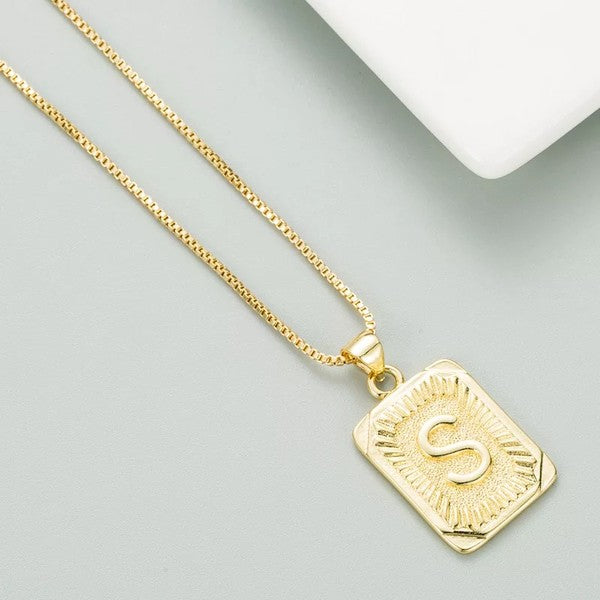 Golden Glow Initial Necklace - Letter Talia Collection