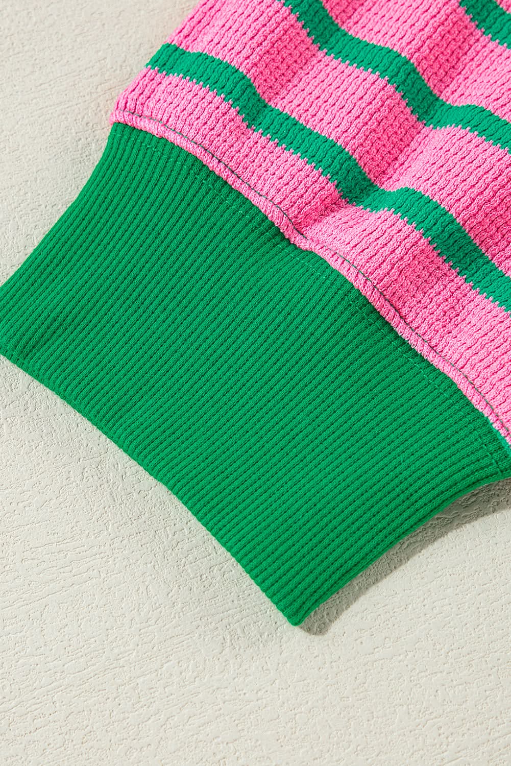 Cozy pink stripe plus size sweatshirt - Love Salve