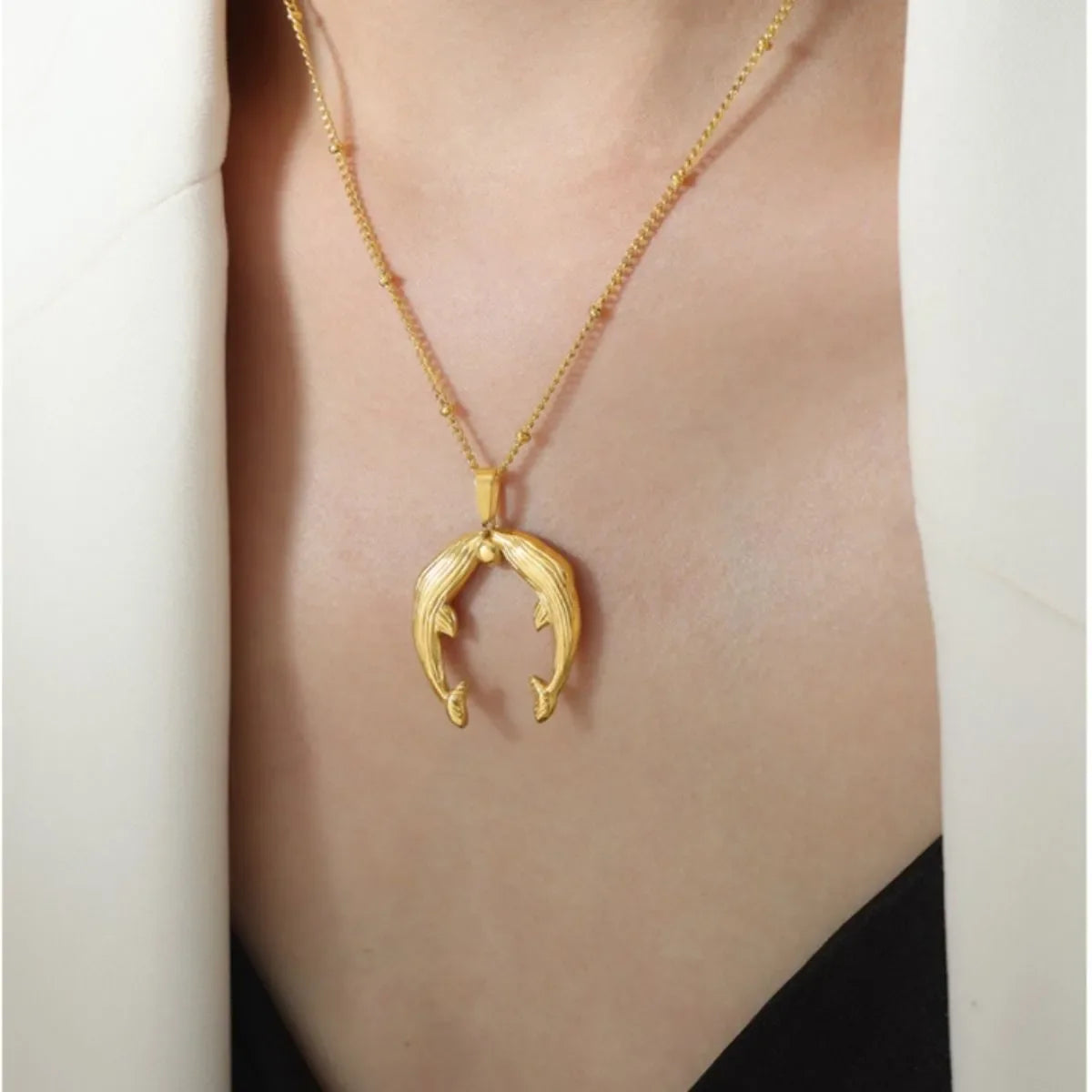 Lucky Charm Luxe Set – Gold Horseshoe Necklace & Earring Duo